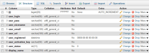 WordPress User Table's Structure