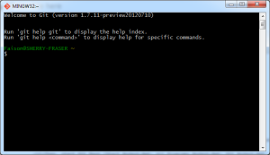 First Start of Git on Windows