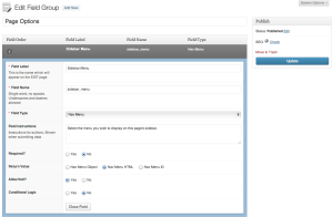 ACF: Nav Menu Field in a Field Group