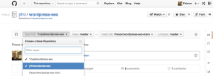 Edit the base fork and head fork of a pull request