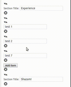 The list field type is added and fully functional
