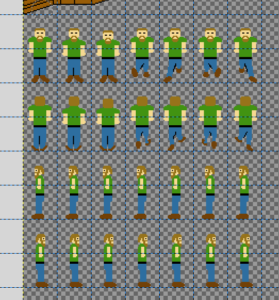 Programmer art for the guy animation frames