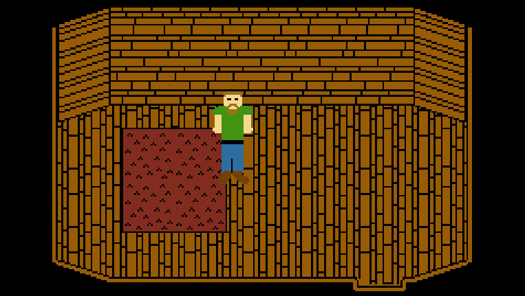 First render of a room and character
